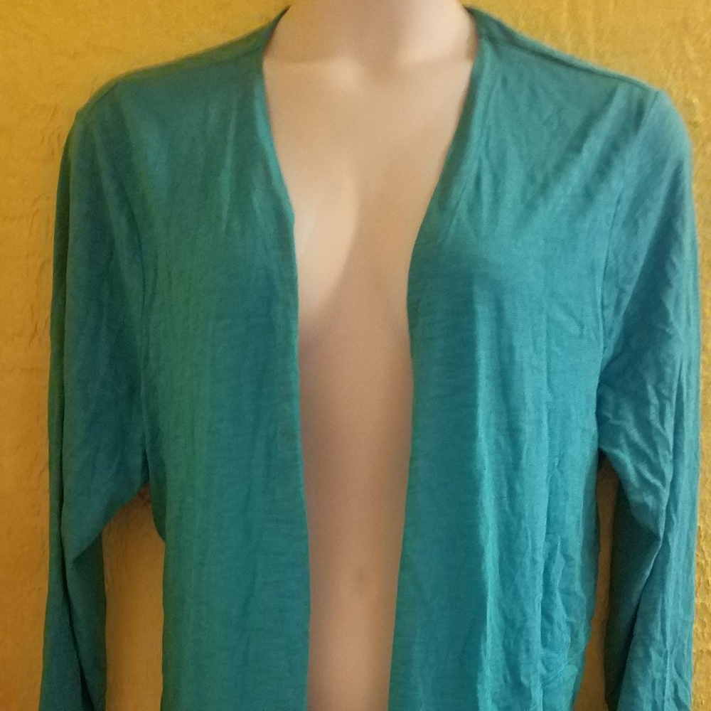 Teal CHICO's the ultimate tee Cardigan Shirt XXL 4